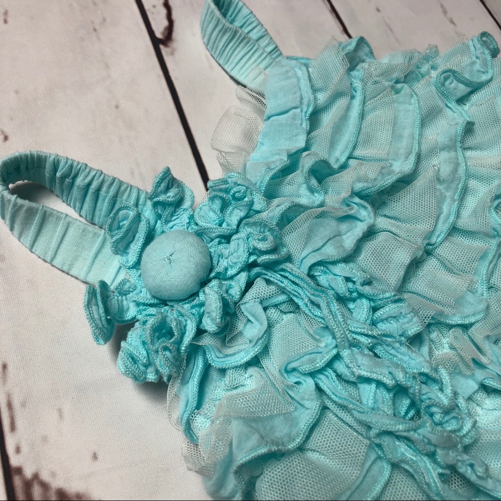 ‼️Blue Ruffle Top and Short Set - Picture 3 of 5